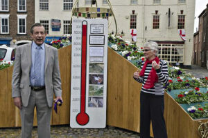 George Carter and Linda Purnell at the official opening of the new ziggurat.