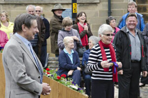 George Carter and Linda Purnell at the official opening of the new ziggurat."