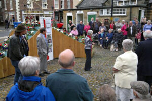 Crowd at the official opening of the new ziggurat."