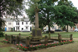 The war memorial about three weeks after the tidying.