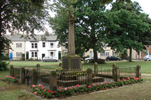 The war memorial about three weeks after the tidying."