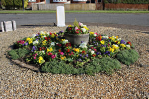 Meadowfield roundabout flowers