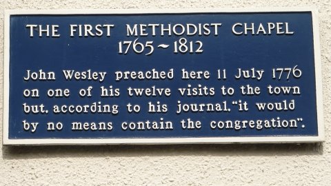First Methodist Church Plaque - photograph courtesy of Derek Whiting