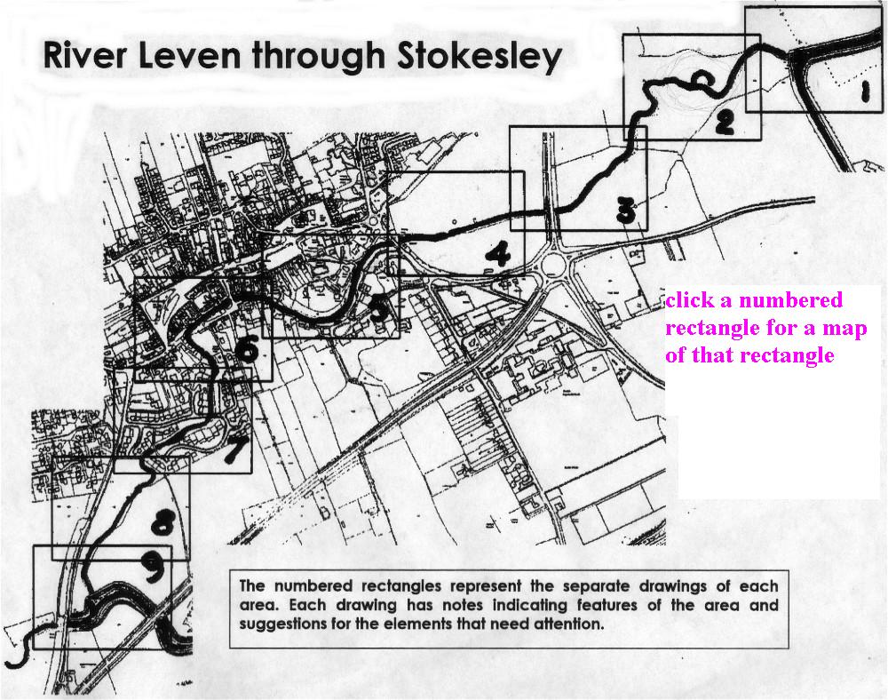 Map of river Leven through Stokesley