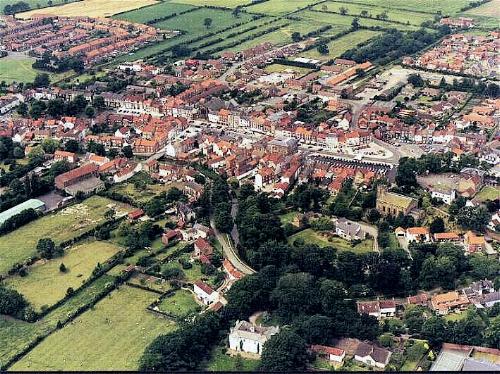 Aerial view of Stokesley from the South South East